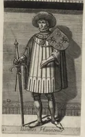 Picture 18 of 31 from Principes Hollandiae et Zelandiae, domini Frisiae : cvm genuinis ipsorum iconibus, à Theodorico Aquitaniae ad Iacobam Bauariae, diuersorum quondam pictorum opera, ad viuum sedulò depictis : nunc autem primum ex vetustissimis parietibus, in Carmelo obsessae vrbis Harlemi, per praesidiarios direpto, industria Guilielmi Thybauti repertis, ac sincerè vnà cum reliquorum principum figuris, ad instar probatissimorum exemplarium delineatis (1578), leaf 114