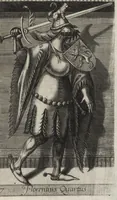 Picture 14 of 31 from Principes Hollandiae et Zelandiae, domini Frisiae : cvm genuinis ipsorum iconibus, à Theodorico Aquitaniae ad Iacobam Bauariae, diuersorum quondam pictorum opera, ad viuum sedulò depictis : nunc autem primum ex vetustissimis parietibus, in Carmelo obsessae vrbis Harlemi, per praesidiarios direpto, industria Guilielmi Thybauti repertis, ac sincerè vnà cum reliquorum principum figuris, ad instar probatissimorum exemplarium delineatis (1578), leaf 96