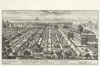 An illustration from Li giardini di Roma : con le loro piante alzate e vedvte in prospettiva (1670)
