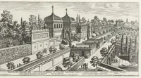 An illustration from Li giardini di Roma : con le loro piante alzate e vedvte in prospettiva (1670)