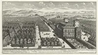 An illustration from Li giardini di Roma : con le loro piante alzate e vedvte in prospettiva (1670)