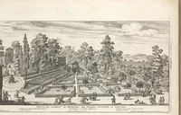 An illustration from Li giardini di Roma : con le loro piante alzate e vedvte in prospettiva (1683)