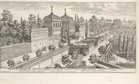 An illustration from Li giardini di Roma : con le loro piante alzate e vedvte in prospettiva (1683)