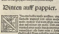 Picture 3 of 4 from Drey schoner künstreicher büchlein : das erste von Mackel vñ Flecken, die selben aus allerley gewandt, on schaden zu bringen : das ander von Stahel vnd Eysen, vnd allerley Metall, hart vnd weich zu machen : das dritte, von mancherley Farben zu bereyten : welcher titel du ynwendig an diesem blat klerlicher finden wirst (1532), leaf 36