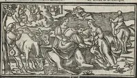 An illustration from Di Ovidio Le metamorphosi, cioe, Trasmutationi : tradotte dal latino diligentemente in uolgar uerso, con le sue allegorie, significatione & dichiaratione delle fabole in prosa (1533)