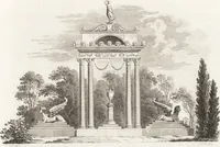 An illustration from Darstellung und Geschichte des Geschmacks der vorzüglichsten Völker in Beziehung auf die innere Auszierung der Zimmer und auf die Baukunst (1796)