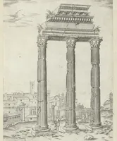 Picture 6 of 28 from Specvlvm Romanae magnificentiae : omnia fere qvaecvnq- in vrbe monvmenta extant partim ivxta antiqvam partim ivxta hodiernam formam accuratiss. delineata repraesentans : accesserunt non paucae tum antiquarum tum modernarum rerum urbis figurae nusquam antehac aeditae ... (1544), leaf 20