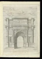 An illustration from Specvlvm Romanae magnificentiae : omnia fere qvaecvnq- in vrbe monvmenta extant partim ivxta antiqvam partim ivxta hodiernam formam accuratiss. delineata repraesentans : accesserunt non paucae tum antiquarum tum modernarum rerum urbis figurae nusquam antehac aeditae ... (1544)