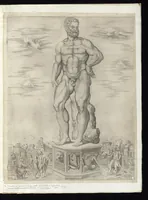 An illustration from Specvlvm Romanae magnificentiae : omnia fere qvaecvnq- in vrbe monvmenta extant partim ivxta antiqvam partim ivxta hodiernam formam accuratiss. delineata repraesentans : accesserunt non paucae tum antiquarum tum modernarum rerum urbis figurae nusquam antehac aeditae ... (1544)
