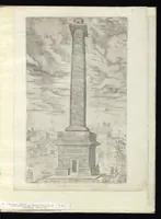 An illustration from Specvlvm Romanae magnificentiae : omnia fere qvaecvnq- in vrbe monvmenta extant partim ivxta antiqvam partim ivxta hodiernam formam accuratiss. delineata repraesentans : accesserunt non paucae tum antiquarum tum modernarum rerum urbis figurae nusquam antehac aeditae ... (1544)