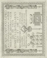 An illustration from Specvlvm Romanae magnificentiae : omnia fere qvaecvnq- in vrbe monvmenta extant partim ivxta antiqvam partim ivxta hodiernam formam accuratiss. delineata repraesentans : accesserunt non paucae tum antiquarum tum modernarum rerum urbis figurae nusquam antehac aeditae ... (1544)