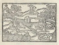 Picture 2 of 51 from Les oeuures de Virgile : translatees de latin en francoys, et nouuellement imprimees, veues et corrigees oultre les precedentes impressions : avec les histoires mises [et] posees chascune en son lieu, ainsi que lon pourra veoir dedans le liure, lesquelles sont moult recreatiues (1540), leaf 10