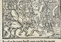 Picture 24 of 51 from Les oeuures de Virgile : translatees de latin en francoys, et nouuellement imprimees, veues et corrigees oultre les precedentes impressions : avec les histoires mises [et] posees chascune en son lieu, ainsi que lon pourra veoir dedans le liure, lesquelles sont moult recreatiues (1540), leaf 209