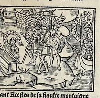 Picture 28 of 51 from Les oeuures de Virgile : translatees de latin en francoys, et nouuellement imprimees, veues et corrigees oultre les precedentes impressions : avec les histoires mises [et] posees chascune en son lieu, ainsi que lon pourra veoir dedans le liure, lesquelles sont moult recreatiues (1540), leaf 238