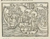 Picture 43 of 51 from Les oeuures de Virgile : translatees de latin en francoys, et nouuellement imprimees, veues et corrigees oultre les precedentes impressions : avec les histoires mises [et] posees chascune en son lieu, ainsi que lon pourra veoir dedans le liure, lesquelles sont moult recreatiues (1540), leaf 345
