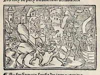 Picture 48 of 51 from Les oeuures de Virgile : translatees de latin en francoys, et nouuellement imprimees, veues et corrigees oultre les precedentes impressions : avec les histoires mises [et] posees chascune en son lieu, ainsi que lon pourra veoir dedans le liure, lesquelles sont moult recreatiues (1540), leaf 392
