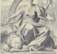 An illustration from Serie di ritratti degli eccellenti pittori : dipinti di propria mano che esistono nell'Imperial galleria di Firenze (1752)