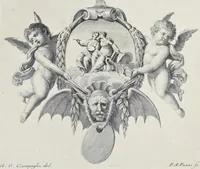 An illustration from Serie di ritratti degli eccellenti pittori : dipinti di propria mano che esistono nell'Imperial galleria di Firenze (1752)