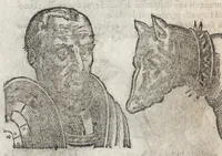 Picture 19 of 42 from La physionomie humaine de Iean Baptiste Porta neapolitain, divisée en quatre liures : enrichie de quantité de figures tirées au naturel, ou par les signes exterieurs du corps, on voit si clairement la complexion, les mœurs, & les desseins des hommes, qu'on semble penetrer iusques au plus profond de leurs ames ... (1655), leaf 185