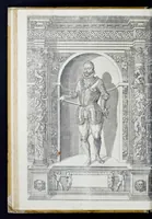 Picture 19 of 49 from Der aller durchleuchtigisten und grossmächtigen Kayser ... Königen und Ertzherzogen ... Fürsten wie auch Grafen, Herren vom Adel ... warhafftige Bildtnussen und kurtze Beschreibungen ihrer so wol in Fridts: als Kriegszzeiten verrichten fürnembsten Thaten und Handlungen : deren Waffen und Rüstungen ... fasst auss allen Landen der Welt ... unnd in der weytberühmbten Künstkammer ... in dem fürstlichen Schloss Ombrass, nit weyt von Inssprugg gelegen ... zu ewiger Gedächtnuss auffbehalten werden ... (1603), leaf 111