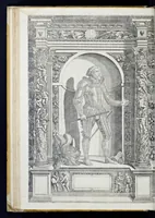 Picture 34 of 49 from Der aller durchleuchtigisten und grossmächtigen Kayser ... Königen und Ertzherzogen ... Fürsten wie auch Grafen, Herren vom Adel ... warhafftige Bildtnussen und kurtze Beschreibungen ihrer so wol in Fridts: als Kriegszzeiten verrichten fürnembsten Thaten und Handlungen : deren Waffen und Rüstungen ... fasst auss allen Landen der Welt ... unnd in der weytberühmbten Künstkammer ... in dem fürstlichen Schloss Ombrass, nit weyt von Inssprugg gelegen ... zu ewiger Gedächtnuss auffbehalten werden ... (1603), leaf 185