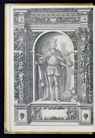 Picture 1 of 49 from Der aller durchleuchtigisten und grossmächtigen Kayser ... Königen und Ertzherzogen ... Fürsten wie auch Grafen, Herren vom Adel ... warhafftige Bildtnussen und kurtze Beschreibungen ihrer so wol in Fridts: als Kriegszzeiten verrichten fürnembsten Thaten und Handlungen : deren Waffen und Rüstungen ... fasst auss allen Landen der Welt ... unnd in der weytberühmbten Künstkammer ... in dem fürstlichen Schloss Ombrass, nit weyt von Inssprugg gelegen ... zu ewiger Gedächtnuss auffbehalten werden ... (1603), leaf 19