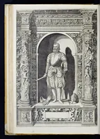 Picture 46 of 49 from Der aller durchleuchtigisten und grossmächtigen Kayser ... Königen und Ertzherzogen ... Fürsten wie auch Grafen, Herren vom Adel ... warhafftige Bildtnussen und kurtze Beschreibungen ihrer so wol in Fridts: als Kriegszzeiten verrichten fürnembsten Thaten und Handlungen : deren Waffen und Rüstungen ... fasst auss allen Landen der Welt ... unnd in der weytberühmbten Künstkammer ... in dem fürstlichen Schloss Ombrass, nit weyt von Inssprugg gelegen ... zu ewiger Gedächtnuss auffbehalten werden ... (1603), leaf 249