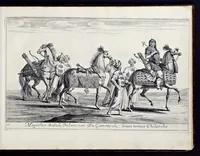 Picture 22 of 39 from Das grosse Carrosel und prächtige Ring-Rännen : nebst dem was sonsten fürtrefliches zu sehen war, alss ... Carl der eÿlffte, die Regierung seines vaterlichen Erb-Königreichs anno M.DC.LXXII. den XVIII.den Decembris ln seiner königlichen Residentz zu Stockholm antratt (1685), leaf 102