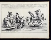 Picture 24 of 39 from Das grosse Carrosel und prächtige Ring-Rännen : nebst dem was sonsten fürtrefliches zu sehen war, alss ... Carl der eÿlffte, die Regierung seines vaterlichen Erb-Königreichs anno M.DC.LXXII. den XVIII.den Decembris ln seiner königlichen Residentz zu Stockholm antratt (1685), leaf 106