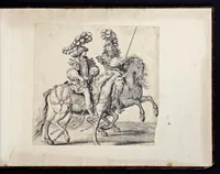 Picture 38 of 39 from Das grosse Carrosel und prächtige Ring-Rännen : nebst dem was sonsten fürtrefliches zu sehen war, alss ... Carl der eÿlffte, die Regierung seines vaterlichen Erb-Königreichs anno M.DC.LXXII. den XVIII.den Decembris ln seiner königlichen Residentz zu Stockholm antratt (1685), leaf 150
