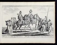 Picture 21 of 39 from Das grosse Carrosel und prächtige Ring-Rännen : nebst dem was sonsten fürtrefliches zu sehen war, alss ... Carl der eÿlffte, die Regierung seines vaterlichen Erb-Königreichs anno M.DC.LXXII. den XVIII.den Decembris ln seiner königlichen Residentz zu Stockholm antratt (1685), leaf 96