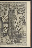 An illustration from Della trasportatione dell'obelisco vaticano et delle fabriche di nostro signore papa Sisto V, fatte dal cavallier Domenico Fontana, architetto di Sva Santita, libro primo (1590)