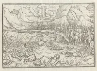 Picture 9 of 49 from Icones historiarvm Veteris Testamenti : ad viuum expressae, extremàque diligentia emendatiores factae : Gallicis in expositione homoeoteleutis, ac versuum ordinibus (qui priùs turbati, ac impares) suo numero restitutis (1547), leaf 25