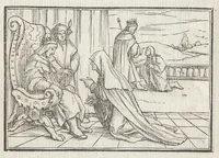 Picture 21 of 49 from Icones historiarvm Veteris Testamenti : ad viuum expressae, extremàque diligentia emendatiores factae : Gallicis in expositione homoeoteleutis, ac versuum ordinibus (qui priùs turbati, ac impares) suo numero restitutis (1547), leaf 53