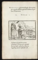 Picture 31 of 49 from Icones historiarvm Veteris Testamenti : ad viuum expressae, extremàque diligentia emendatiores factae : Gallicis in expositione homoeoteleutis, ac versuum ordinibus (qui priùs turbati, ac impares) suo numero restitutis (1547), leaf 71