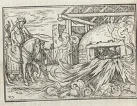 Picture 43 of 49 from Icones historiarvm Veteris Testamenti : ad viuum expressae, extremàque diligentia emendatiores factae : Gallicis in expositione homoeoteleutis, ac versuum ordinibus (qui priùs turbati, ac impares) suo numero restitutis (1547), leaf 91