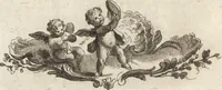 An illustration from Quattro discorsi di Anton Chi-Chiama, bidello dell'Accademia Veneziana, di pittura, scultura, e Architettura : che possono servire di risposto a quanto scrisse, scrive, e scriverà in biasimo della scuola, e de' maestri Veneziani, il cav. Giosue' Reynolds, presidente della R. Accademia di Londra ec. : aggiuntevi sul fine d'ogni discorso alcune critiche annotazioni (1783)