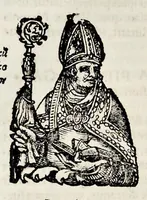 An illustration from Catalogvs annorvm et principvm siue monarcharvm mvndi geminvs : plerisqve in locis obscvrioribus illustratus & in caelebrioribus locupletatus atq[ue] à mendis, recognitione diligenti repurgatus : cum accessione multorum aliorum quae in priori aeditione non continebantur, quemadmodum suis locis toto libro uidere licebit, ab homine condito, usq[ue] in praesentem, à nato Christo, millesimum quingentesimum & quinquagesimum annum deductus & continuatus (1550)