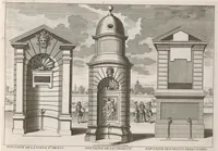 Picture 4 of 5 from Les places, portes, fontaines, eglises, et maisons de Paris (1670), leaf 56