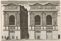An illustration from Les places, portes, fontaines, eglises, et maisons de Paris (1670)