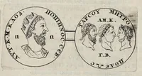 An illustration from Numismata imperatorum, Augustarum et Caesarum, a populis, Romanae ditionis, graecè loquentibus, ex omni modulo percussa ... (1700)