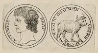 Picture 4 of 25 from Numismata imperatorum, Augustarum et Caesarum, a populis, Romanae ditionis, graecè loquentibus, ex omni modulo percussa ... (1700), leaf 56