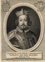 An illustration from Selecti nummi duo Antoniniani, quorum primus anni noui auspicia, alter Commodum et Annium Verum caesares exhibet : ex bibliotheca eminentisss. principis Camilli Cardinalis Maximi (1676)