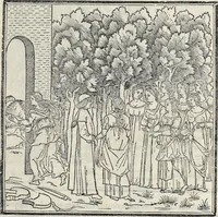An illustration from La Hypnerotomachia di Poliphilo : cioè pvgna d'amore in sogno, dov'egli mostra, che tvtte le cose hvmane non sono altro che sogno, & doue narra molt'altre cose degne di cognitione (1545)