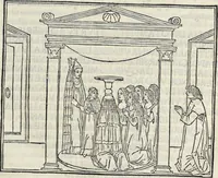 An illustration from La Hypnerotomachia di Poliphilo : cioè pvgna d'amore in sogno, dov'egli mostra, che tvtte le cose hvmane non sono altro che sogno, & doue narra molt'altre cose degne di cognitione (1545)