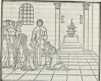 An illustration from La Hypnerotomachia di Poliphilo : cioè pvgna d'amore in sogno, dov'egli mostra, che tvtte le cose hvmane non sono altro che sogno, & doue narra molt'altre cose degne di cognitione (1545)