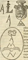 Picture 14 of 112 from Athanasii Kircheri e Soc. Iesu Obeliscus Pamphilius, hoc est, Interpretatio noua & hucusque intentata obelisci hieroglyphici quem non ita pridem ex veteri hippodromo Antonini Caracallae Caesaris, in agonale forum transtulit, integritati restituit & in Vbis Aeternae ornamentum erexit Innocentius X. Pont. Max. : in quo post varia Aegyptiacae, Chaldaicae, Hebraicae, Graecanicae antiquitatis doctrinaeque qua sacrae, qua profanae monumenta, veterum tandem theologia, hieroglyphicis inuoluta symbolis, detecta e tenebris in lucem asseritur (1650), leaf 222