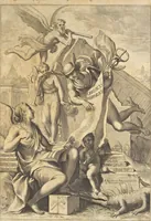 An illustration from Athanasii Kircheri e Soc. Iesu Obeliscus Pamphilius, hoc est, Interpretatio noua & hucusque intentata obelisci hieroglyphici quem non ita pridem ex veteri hippodromo Antonini Caracallae Caesaris, in agonale forum transtulit, integritati restituit & in Vbis Aeternae ornamentum erexit Innocentius X. Pont. Max. : in quo post varia Aegyptiacae, Chaldaicae, Hebraicae, Graecanicae antiquitatis doctrinaeque qua sacrae, qua profanae monumenta, veterum tandem theologia, hieroglyphicis inuoluta symbolis, detecta e tenebris in lucem asseritur (1650)