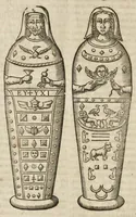 Picture 9 of 20 from Athanasii Kircheri è Societ. Jesu, Sphinx mystagoga, sive, Diatribe hieroglyphica : qua mumiae, ex Memphiticis pyramidum adytis erutae, & non ita pridem in Galliam transmissae, juxta veterum hieromystarum mentem, intentionemque, plena fide & exacta exhibetur interpretatio : ad inclytos, abstrusiorumque cognitionum peritia instructissimos Galliae philologos directa (1676), leaf 47