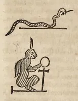 Picture 20 of 20 from Athanasii Kircheri è Societ. Jesu, Sphinx mystagoga, sive, Diatribe hieroglyphica : qua mumiae, ex Memphiticis pyramidum adytis erutae, & non ita pridem in Galliam transmissae, juxta veterum hieromystarum mentem, intentionemque, plena fide & exacta exhibetur interpretatio : ad inclytos, abstrusiorumque cognitionum peritia instructissimos Galliae philologos directa (1676), leaf 98